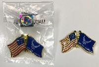 Lapel Pin USA and Air Force™ w/Wings Flag 